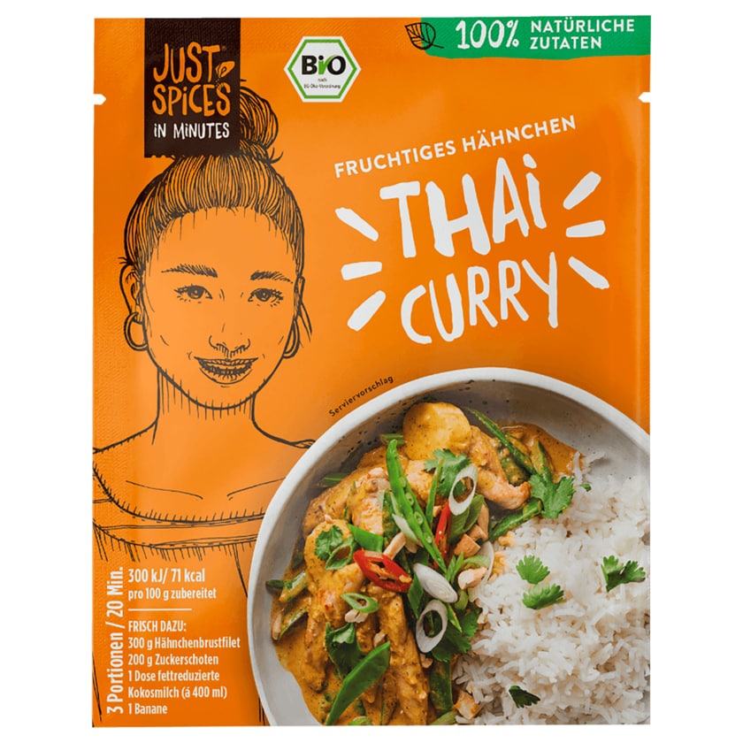 Just Spices In Minutes Tasty Bio Thai Curry 40g